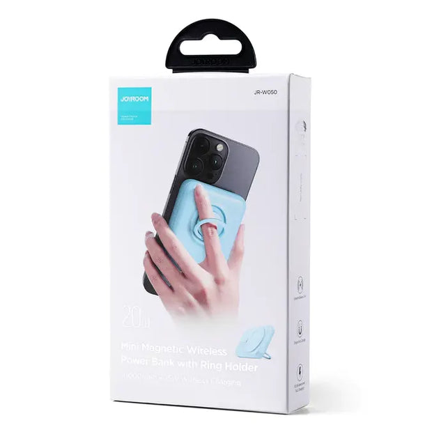 Joyroom Mini Magnetic Wireless Charging Power Bank With Ring Stand 20W 10000mAh