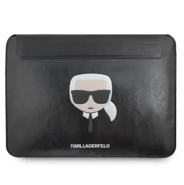 Karl Lagerfeld Computer Sleeve with Ikonik Karl Protection Bag Compatible for a 16-inch Notebook /Tablet, Slim Lightweight Portable Storage Bag Suitable for Outdoor