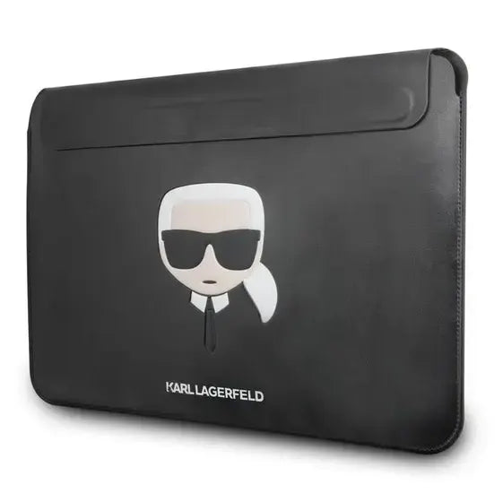 Karl Lagerfeld Computer Sleeve with Ikonik Karl Protection Bag Compatible for a 16-inch Notebook /Tablet, Slim Lightweight Portable Storage Bag Suitable for Outdoor - iCase Stores