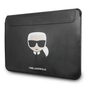 Karl Lagerfeld Computer Sleeve with Ikonik Karl Protection Bag Compatible for a 16-inch Notebook /Tablet, Slim Lightweight Portable Storage Bag Suitable for Outdoor