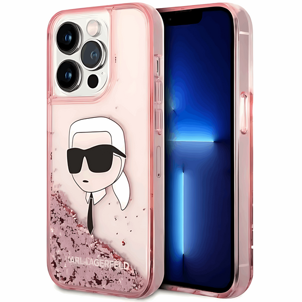 Karl Lagerfeld Liquid Glitter NFT Karl Head Translucent Logo - iCase Stores