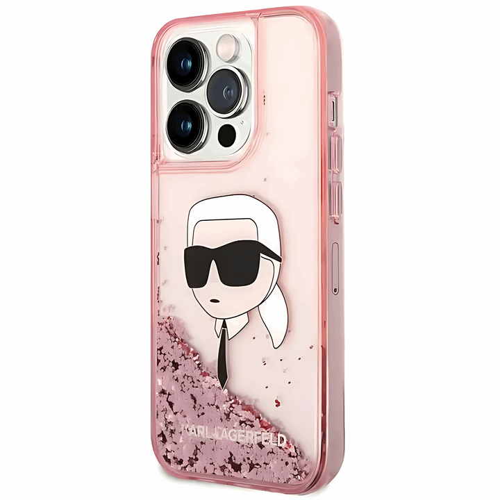 Karl Lagerfeld Liquid Glitter NFT Karl Head Translucent Logo - iCase Stores