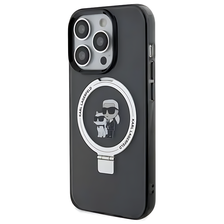 Karl Lagerfeld Magsafe Ringstand Case with Karl Heads & Choupette - iCase Stores