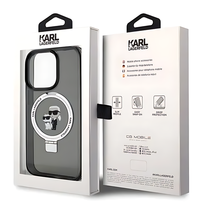 Karl Lagerfeld Magsafe Ringstand Case with Karl Heads & Choupette - iCase Stores