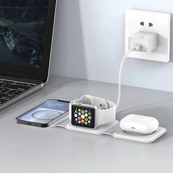 Lanex Folding Charger Desktop Holder Magnetic Adsorption Multifunction Charger - iCase Stores