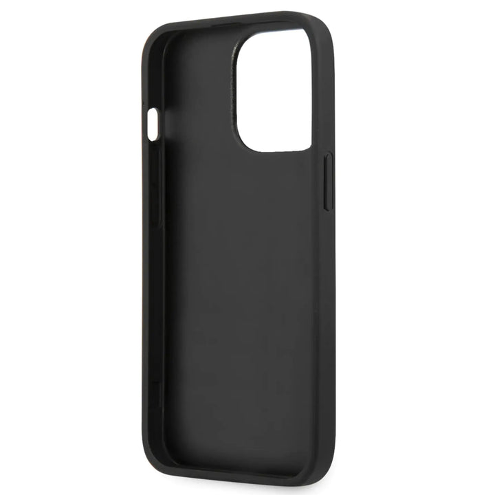 Leather Case Black PU Saffiano With Embossed Karl & Choupette Heads - iCase Stores