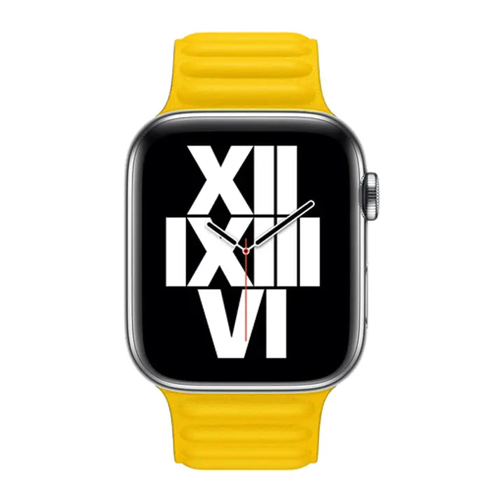 Leather Link Band for Apple Watch - Yellow - iCase Stores