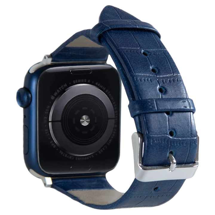 Leather Watch Strap for Apple Watch - Blue - iCase Stores