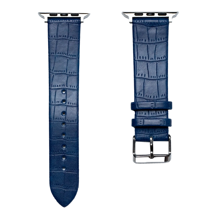 Leather Watch Strap for Apple Watch - Blue - iCase Stores