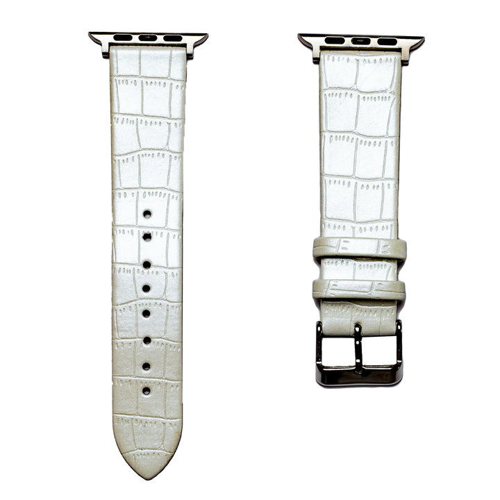 Leather Watch Strap for Apple Watch - White - iCase Stores