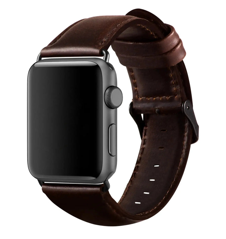 Luxury Leather Business Band for Apple Watch - Brown - iCase Stores