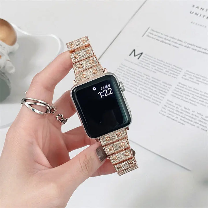 Luxury Precision Bling Diamond Alloy Band for Apple Watch - iCase Stores