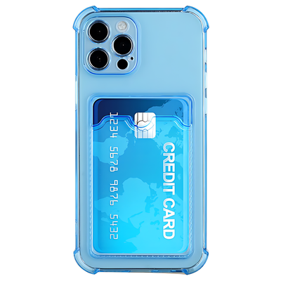 Rubber Soft Skin Silicone Protective Case with Card Slot