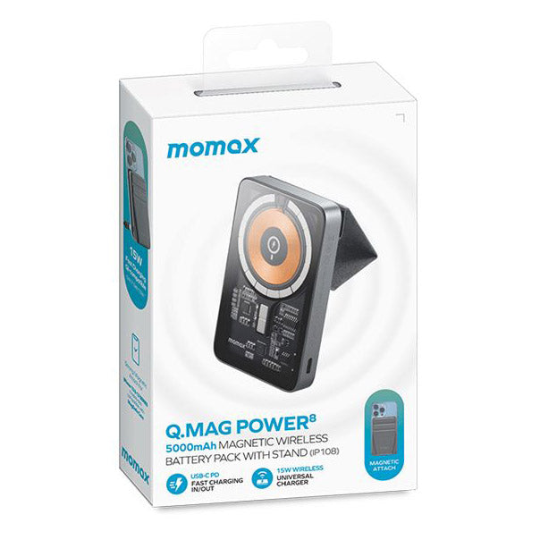 Momax Magnetic Wireless Charging Power Bank with Stand 5000mAh