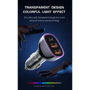 Recci Journey Transparent Design 3 Ports Car Charger 93W - iCase Stores