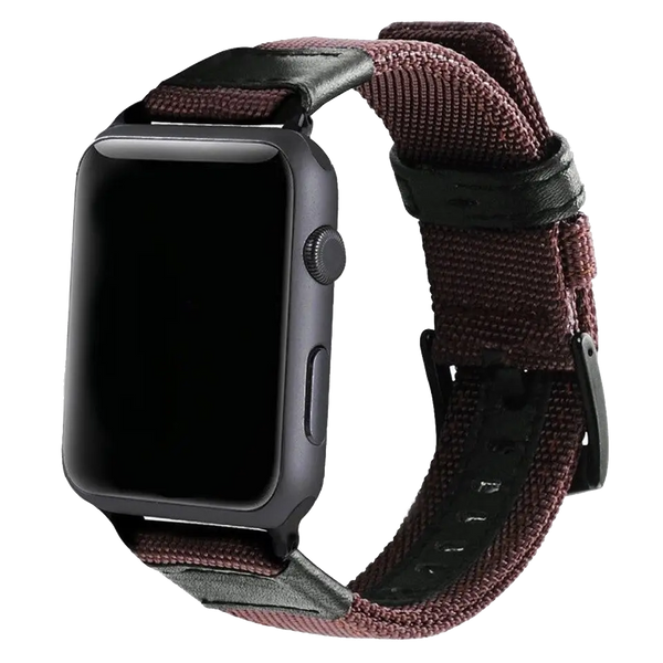 New Nylon Grain Leather Watch Band Strap For Apple Watch - iCase Stores