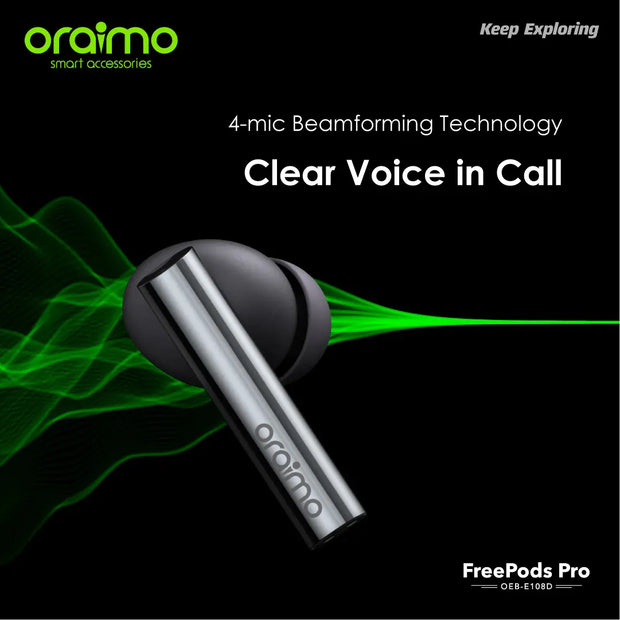 Oraimo FreePods Pro ANC Active Noise Cancellation TWS True Wireless Earbuds