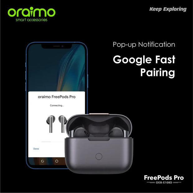 Oraimo FreePods Pro ANC Active Noise Cancellation TWS True Wireless Earbuds