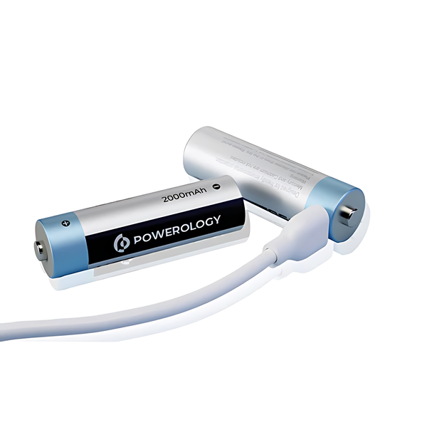 Powerology USB-C Rechargeable Lithium-Ion Battery 2000mAh (4pc pack) - iCase Stores
