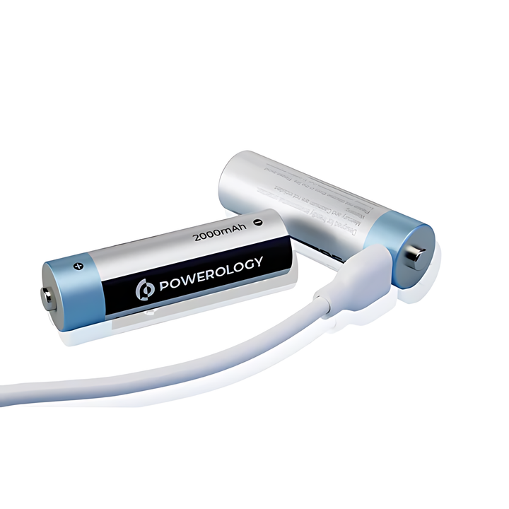 Powerology USB-C Rechargeable Lithium-Ion Battery 2000mAh (4pc pack) - iCase Stores