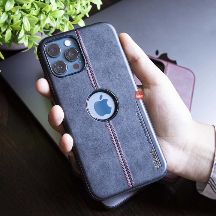 PULOKA Leather Case With Logo Hole - iCase Stores