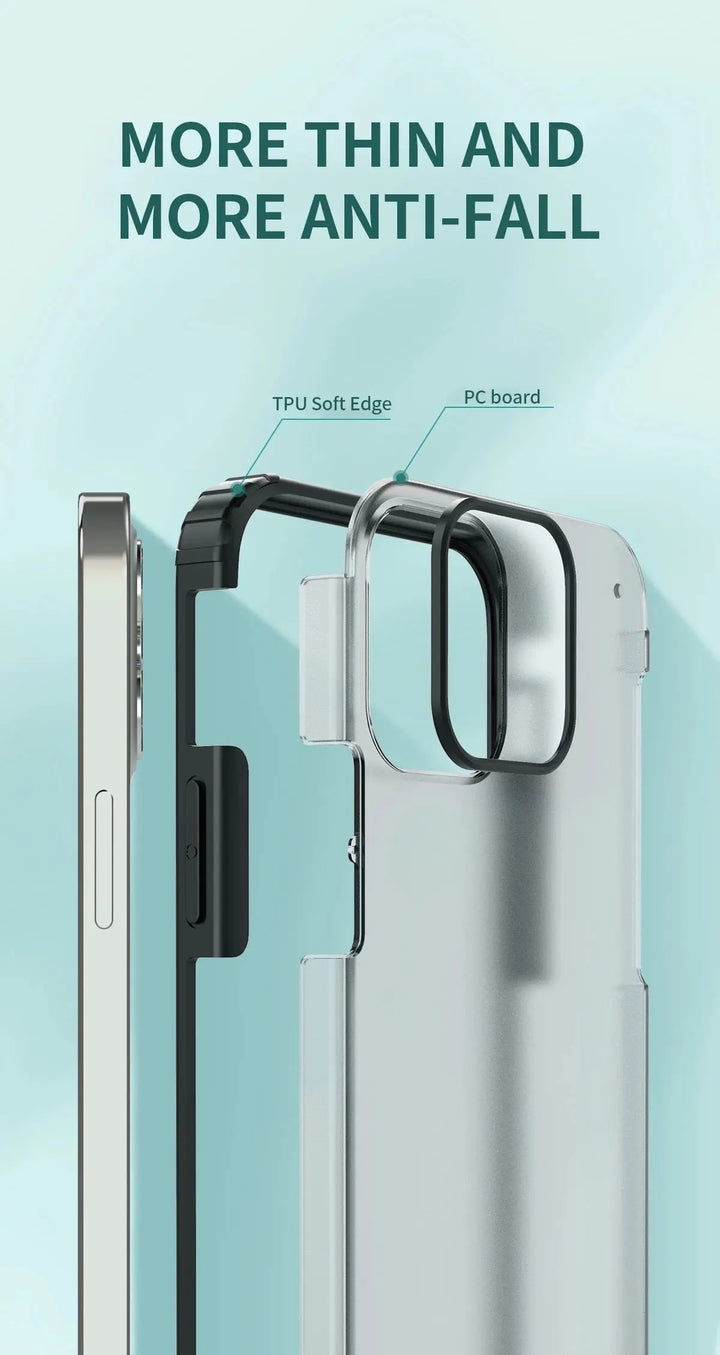Piblue Transparent Matte Case - Black - iCase Stores