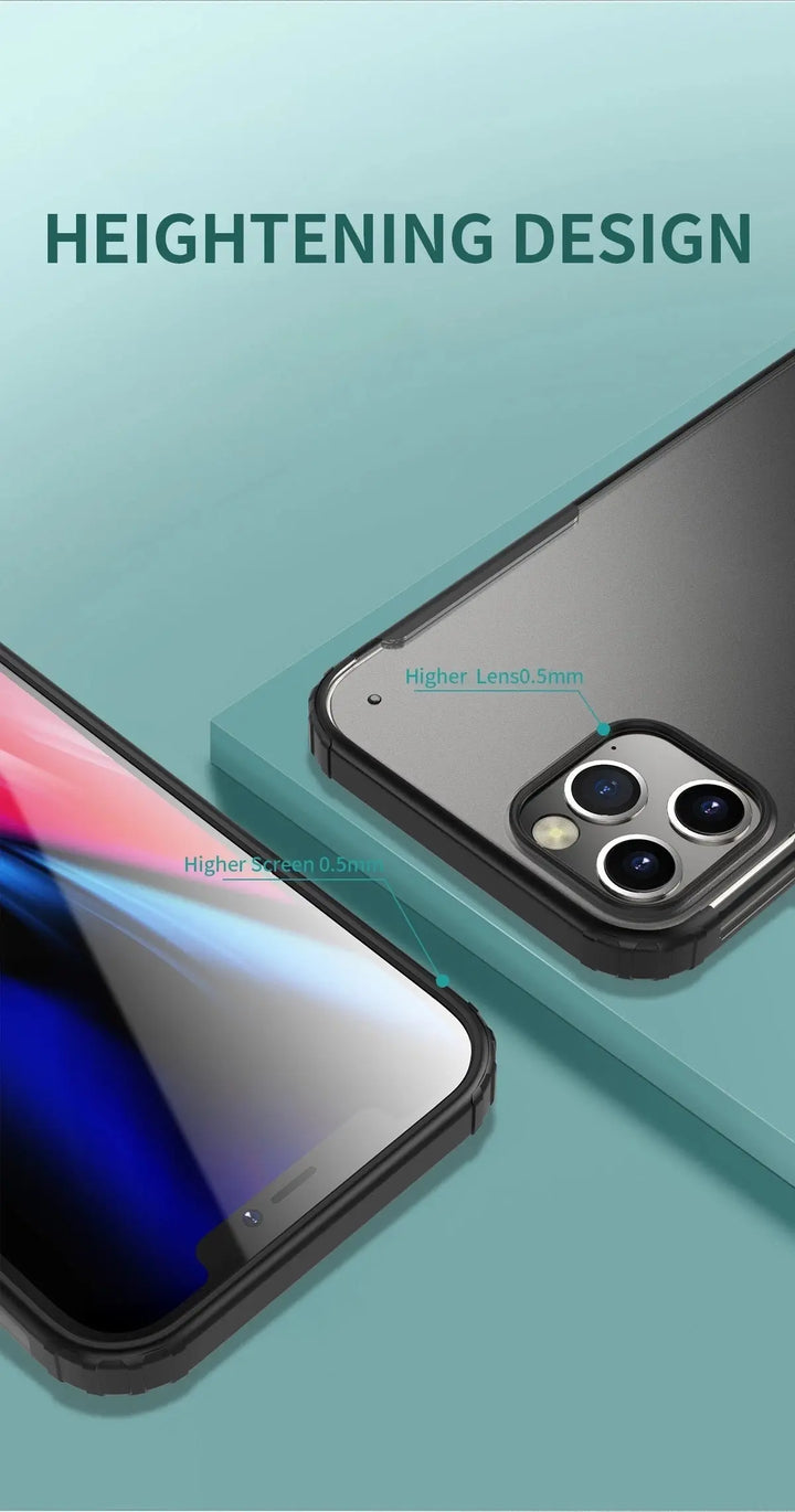 Piblue Transparent Matte Case - Black - iCase Stores