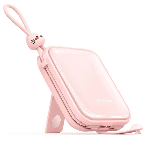 Joyroom Cutie Series Power Bank With Kickstand Built-In Lightning & Type-C Dual Cable 22.5W 10000mAh