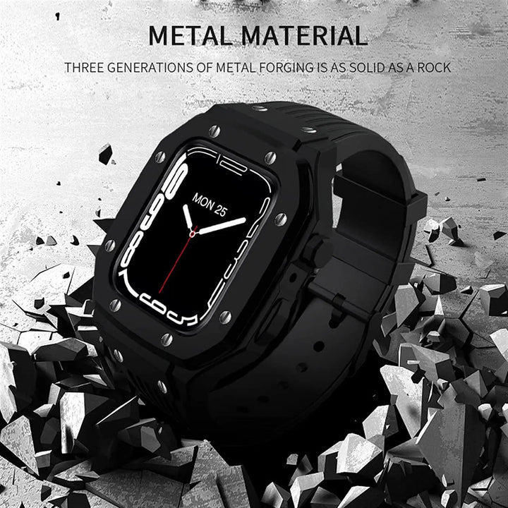 Premium Metal Cover and Rubber Band Set for Apple Watch - iCase Stores