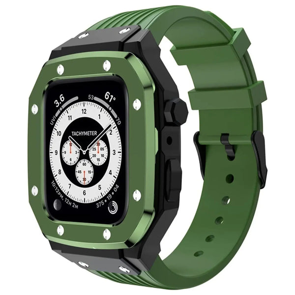 Premium Metal Cover and Rubber Band Set for Apple Watch - iCase Stores