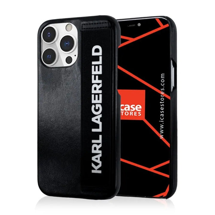 Pu Leather Black Embossed With Handstrap - Karl Lagerfeld - iCase Stores