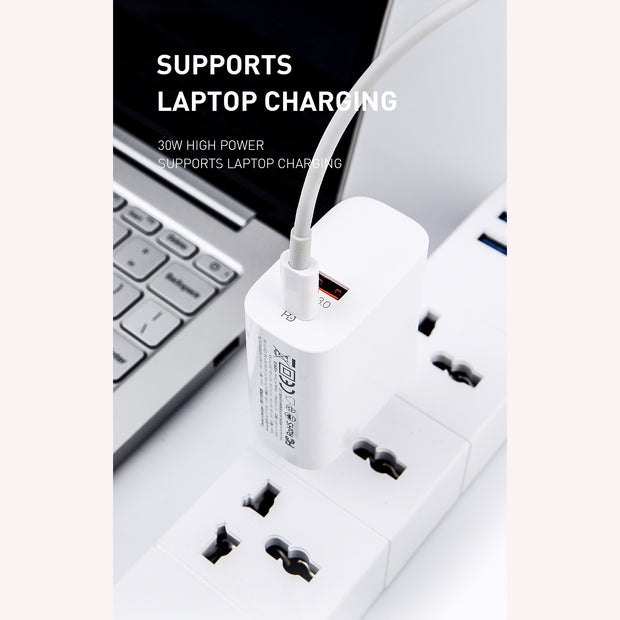 Recci Plug Travel Charger PD & USB 30W