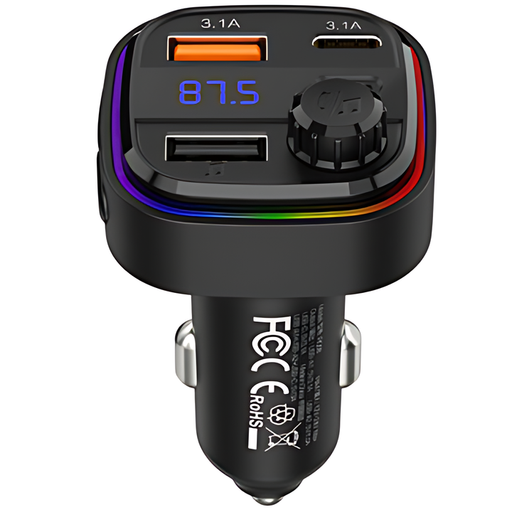 Recci Multi-Functional With FM Car Charger 