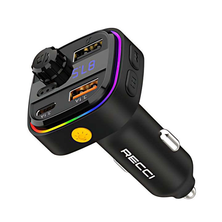 Recci Multi-Functional With FM Car Charger 