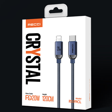 Recci Crystal Type-C to Lightning Fast Charge Cable 1.2M