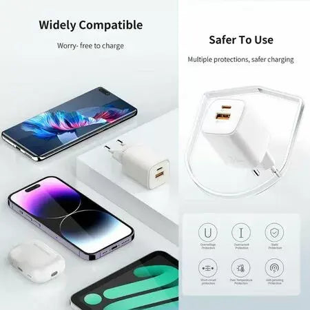 Recci Fast Charger With Dual Port PD 33W