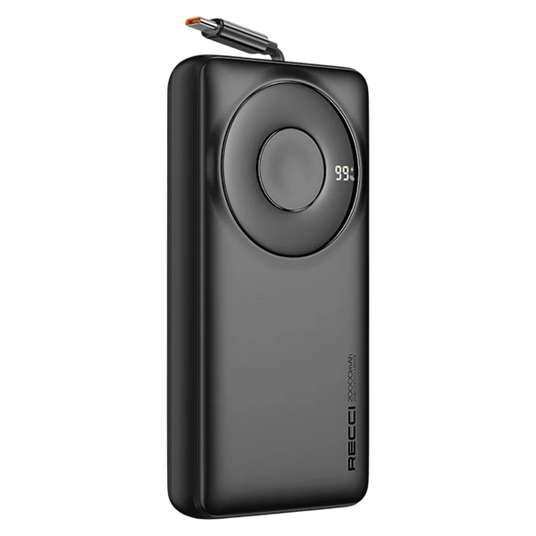 Recci 20000mAh / 65W Fast Charging Power Bank with Dual Type-C Cable