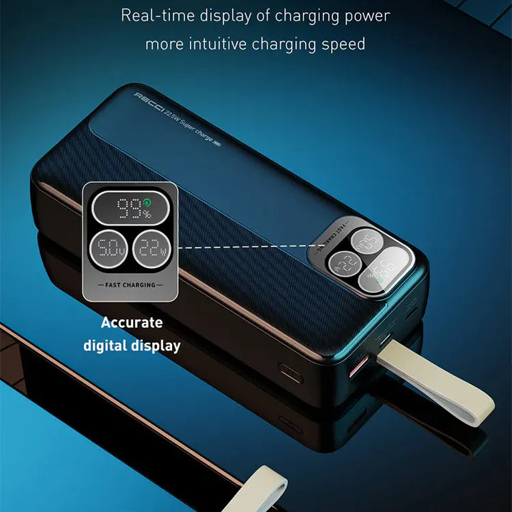 Recci Hawk-Eye Power Bank With Digital Display 30000mAh - iCase Stores