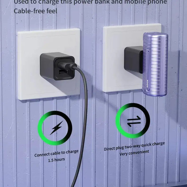 Rock PD 20W Fast Charging Mini Emergency Power Bank Capsule - iCase Stores