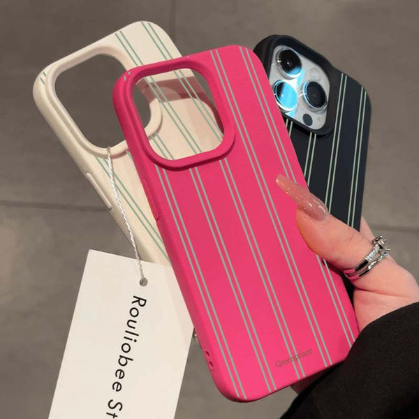 Striped Silicone Shockproof Case
