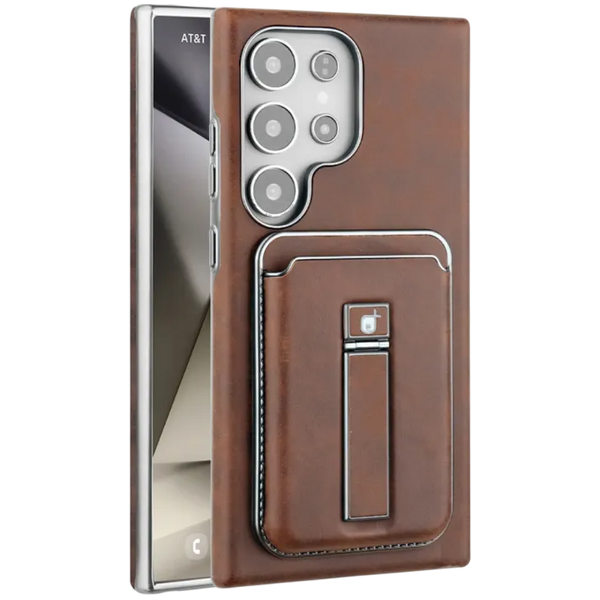 Rimbmax Magnetic Wallet Leather with Detachable Card Holder Case for Samsung