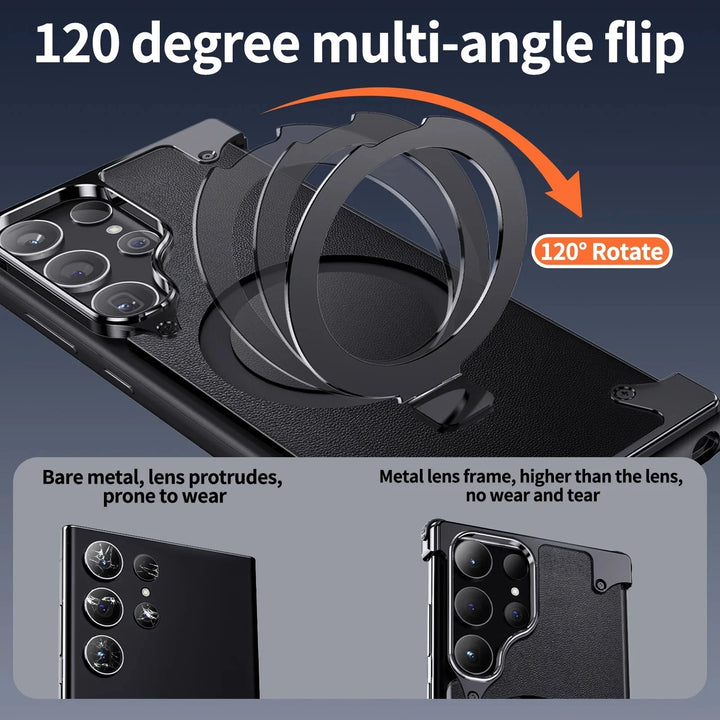 Frameless Leather Case with MagSafe & Kickstand for Samsung - iCase Stores