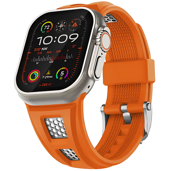 Grid Rugged Silicone Sport Band For Apple Watch