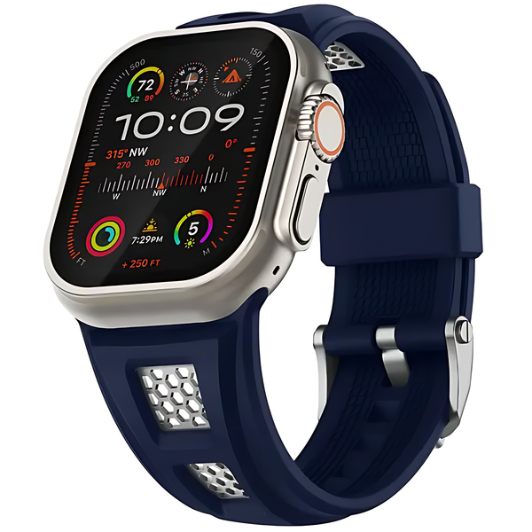 Grid Rugged Silicone Sport Band For Apple Watch