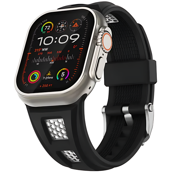 Grid Rugged Silicone Sport Band For Apple Watch