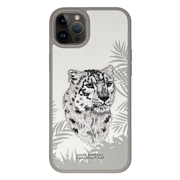 Premium Santa Barbara Savana White Tiger Leather Case - iCase Stores