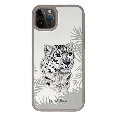 Premium Santa Barbara Savana White Tiger Leather Case