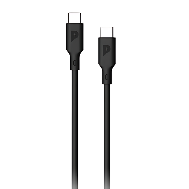 Powerology PVC Type-C to Type-C PD Charging Cable 2M, Fast Data Sync & Charge Cable Compatible with USB-C Devices