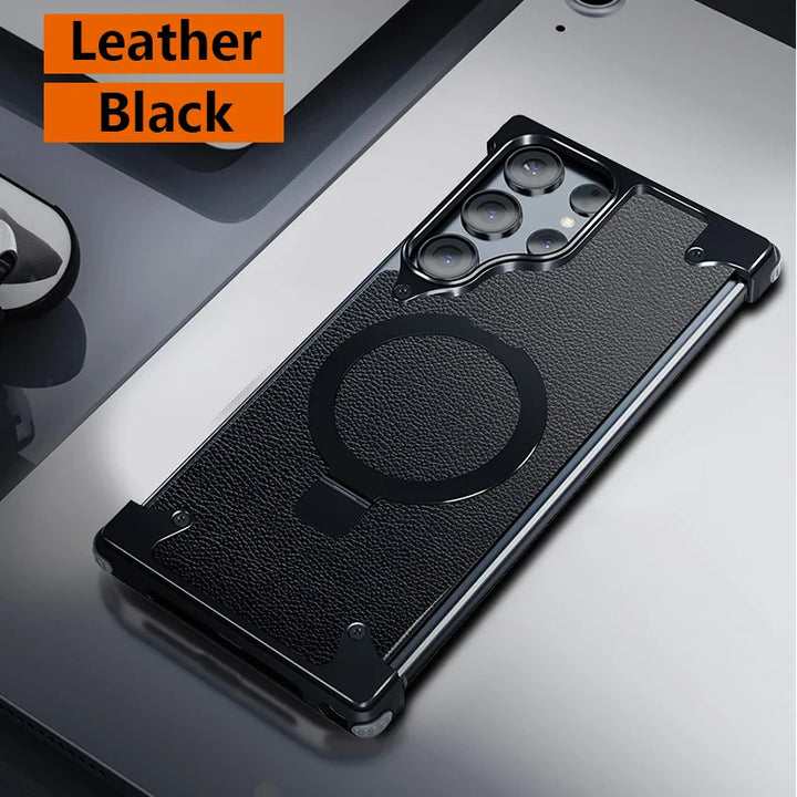 Frameless Leather Case with MagSafe & Kickstand for Samsung - iCase Stores