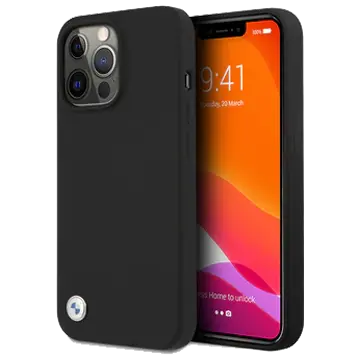 Silicone Case Black With Metal Logo - BMW - iCase Stores